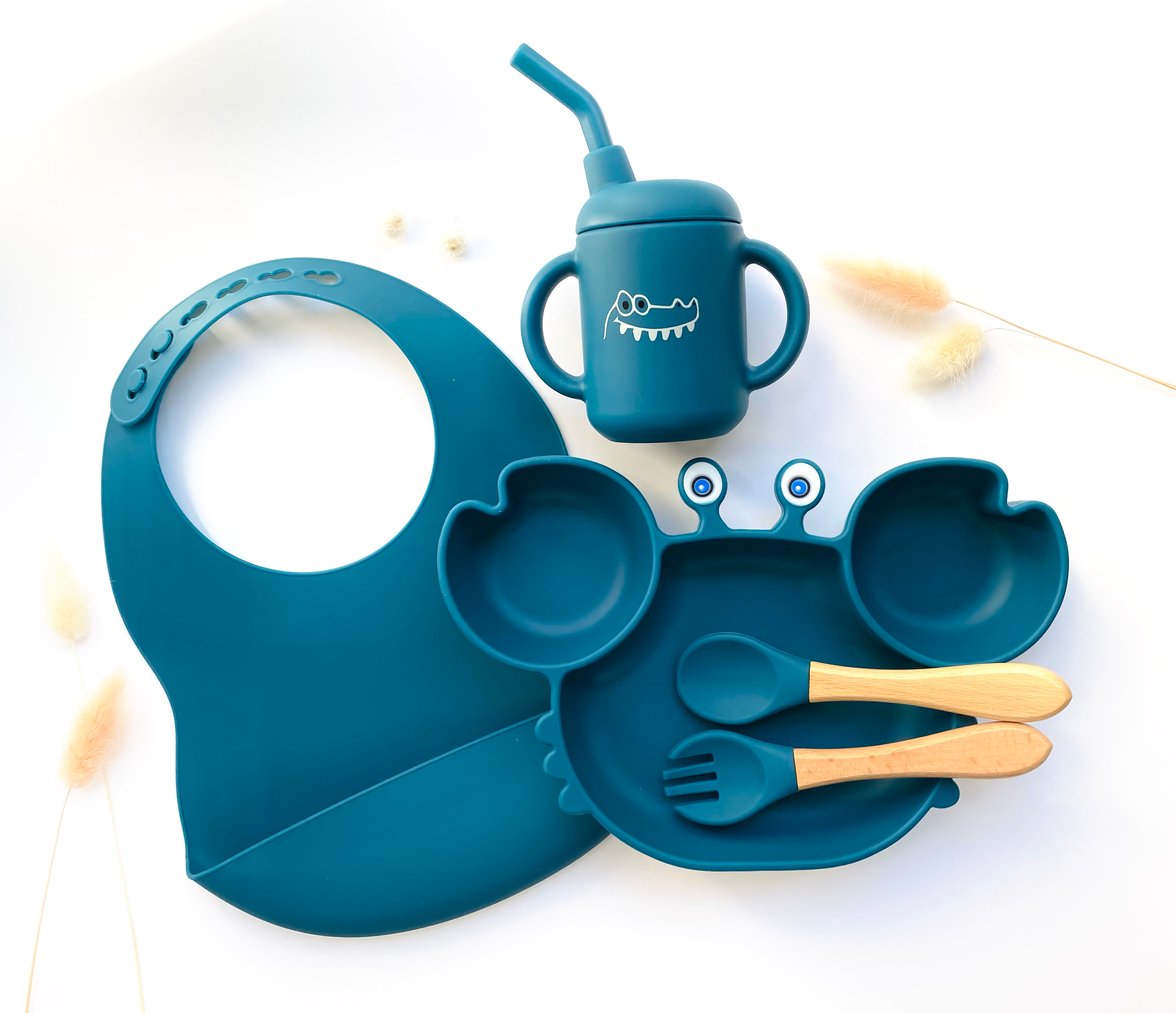 Meal pack+bib+straw glass for children