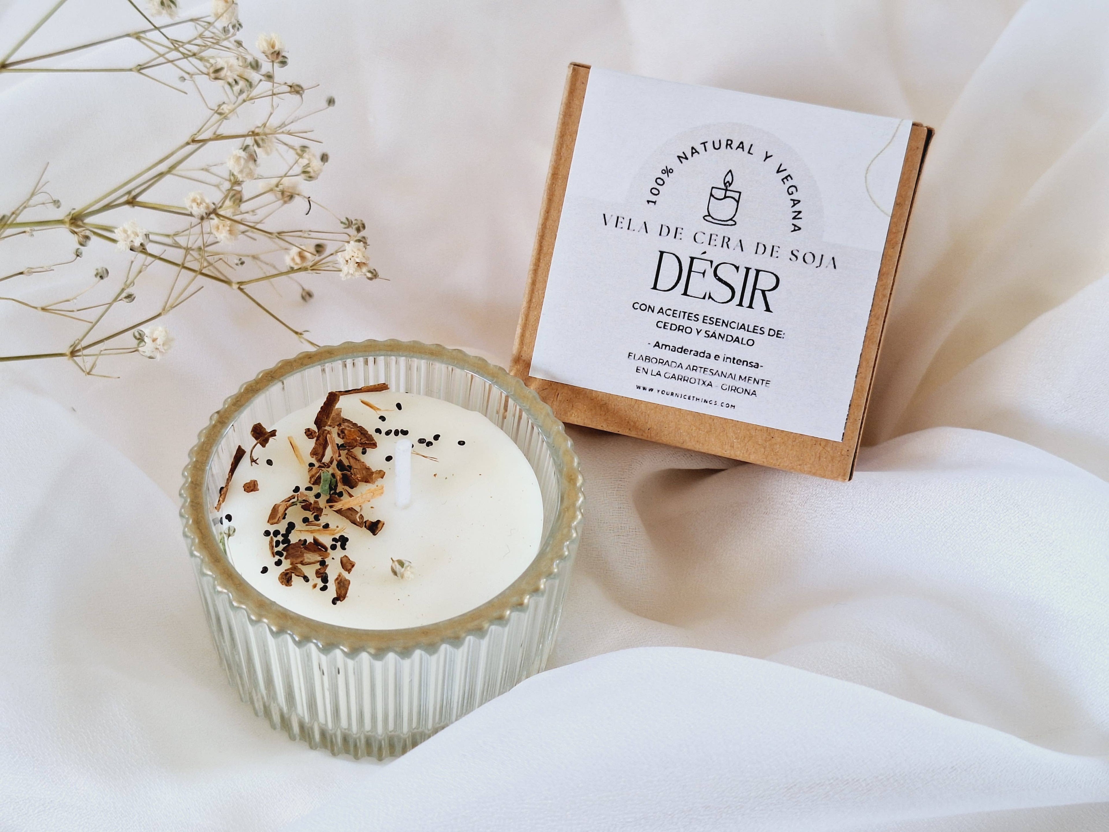 Soy candle in glass jar (mini) cedar and sandalwood