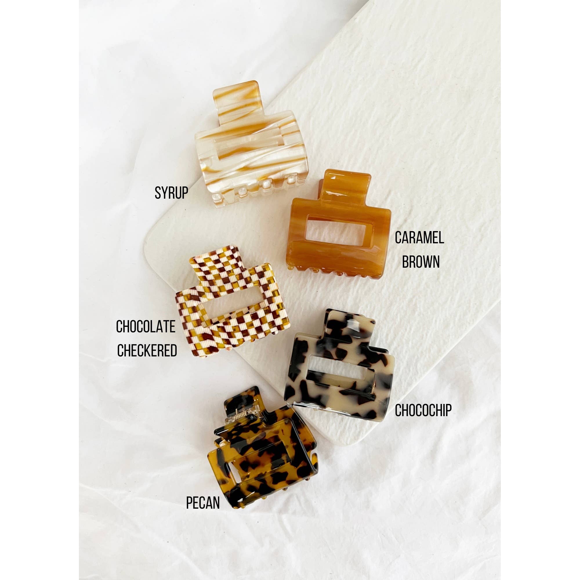 2-Inch Acetate Tortoise Hair Clips - CAMILA