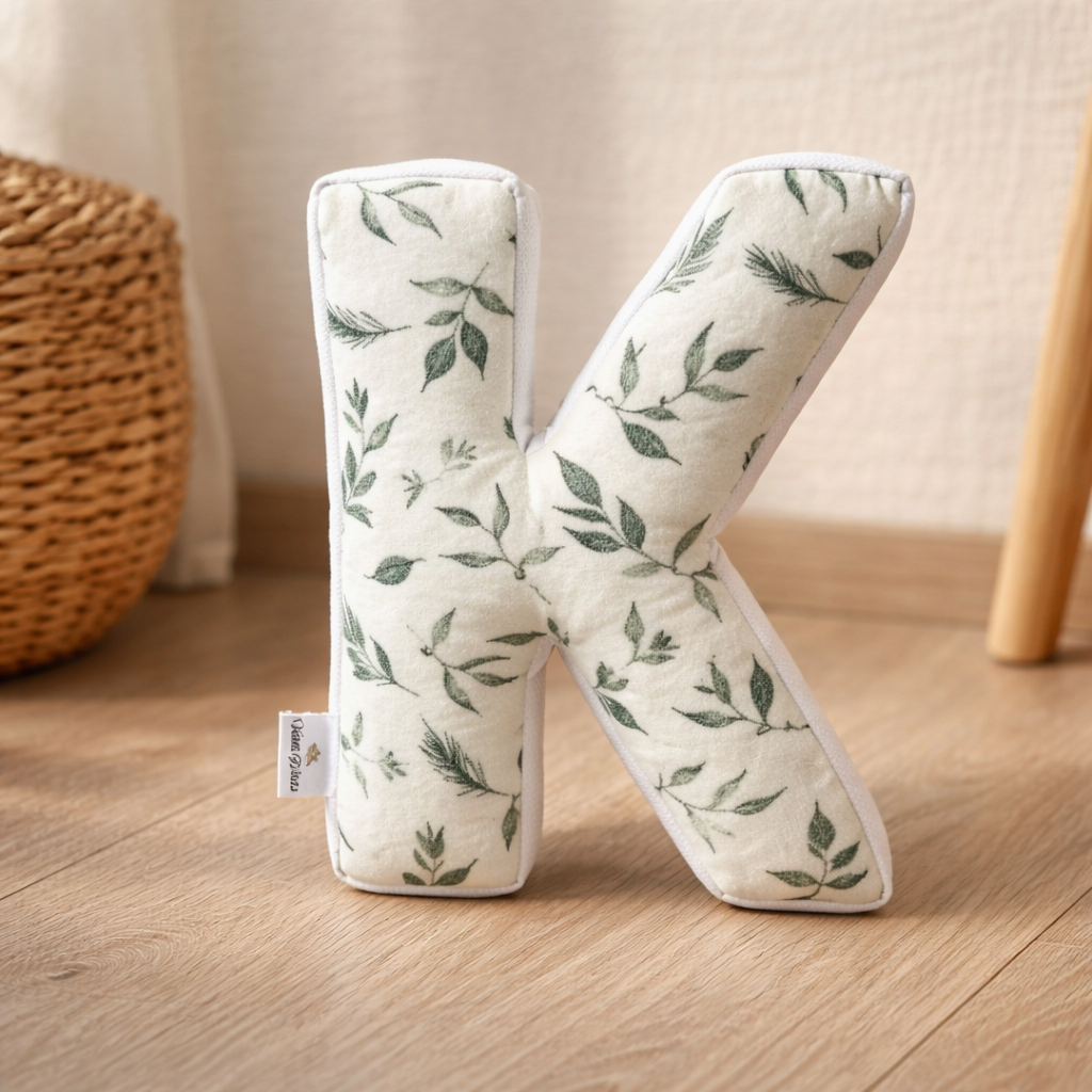 Minimal Leaf Letter Pillow (Scandi style)