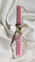 Blush Pearl Candle with Satin Bow