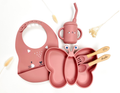 Butterfly meal pack with cutlery, straw glass and bib