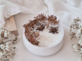 Soy floral candle in cement jar – Woody aroma
