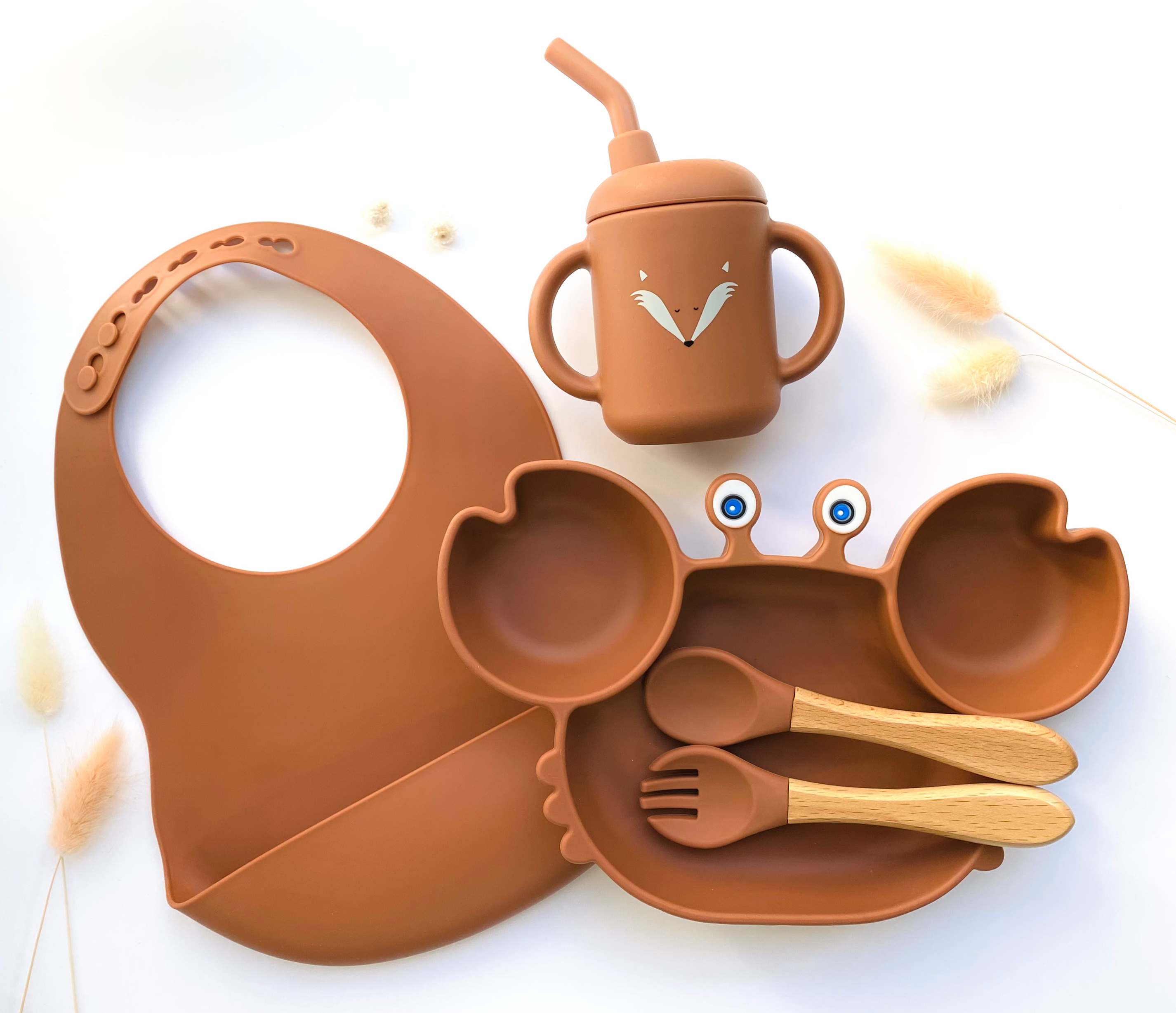 Meal pack+bib+straw glass for children