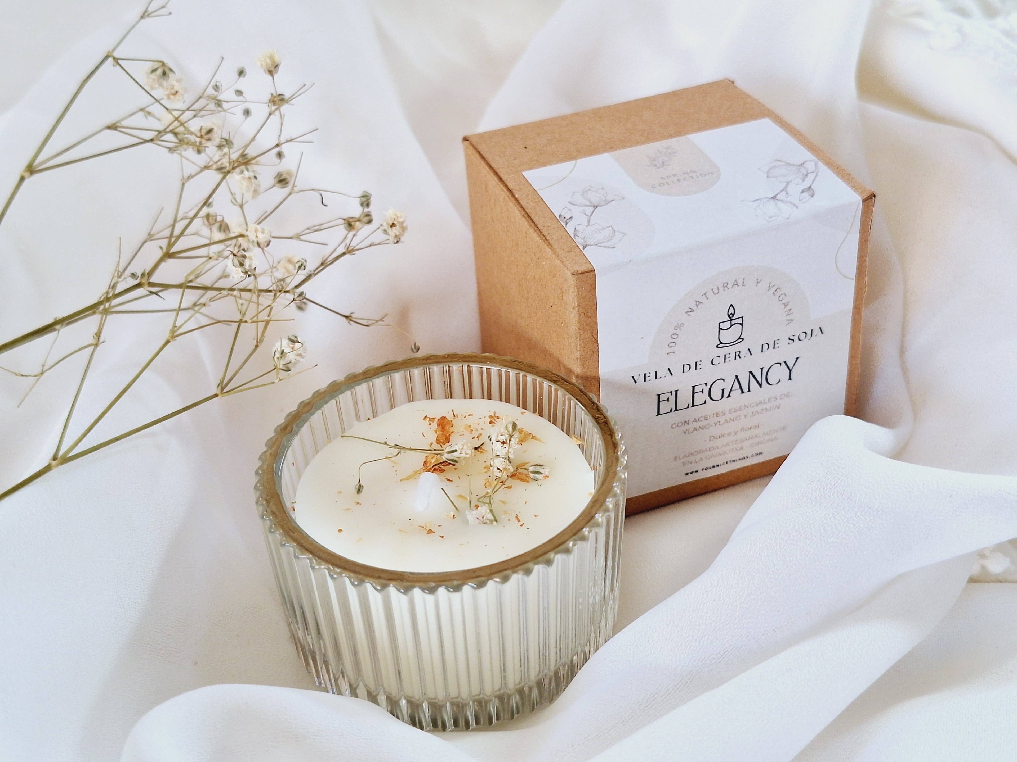 Soy candle in glass jar (mini) ylang-ylang and jasmine