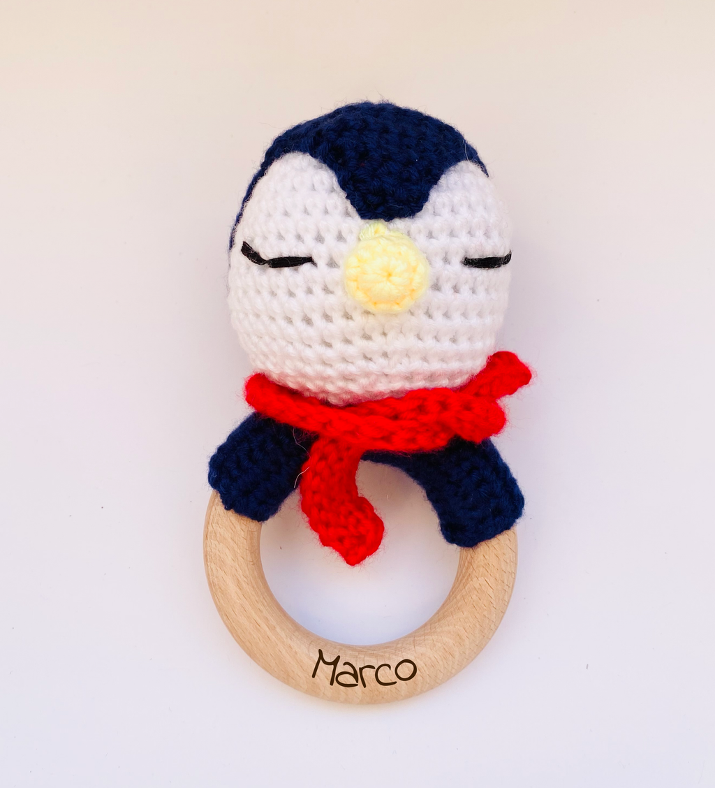 Crochet rattle for babies