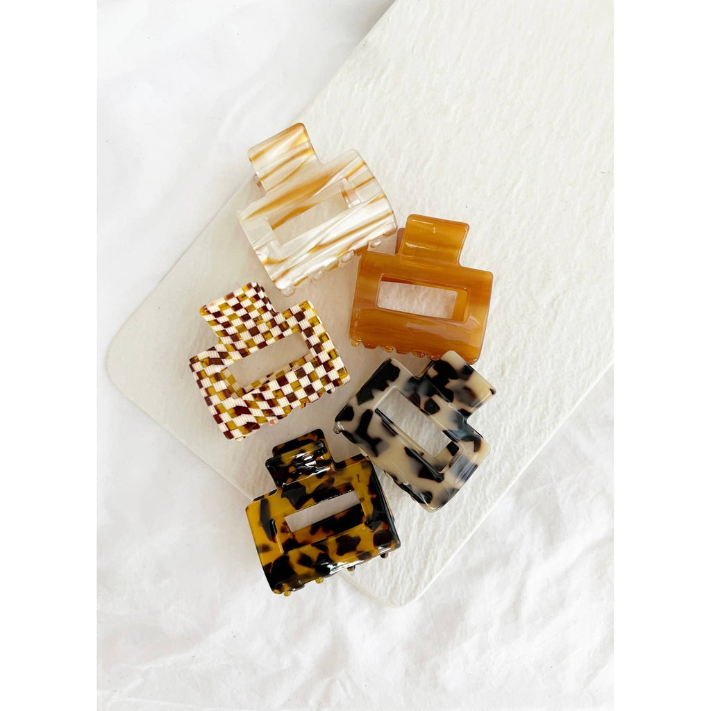 2-Inch Acetate Tortoise Hair Clips - CAMILA