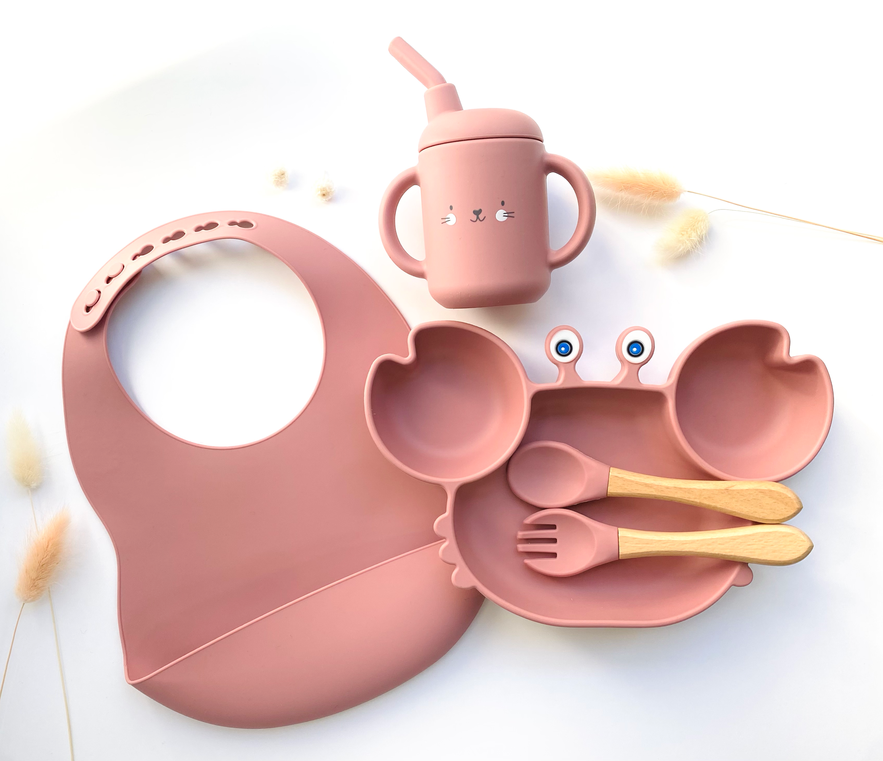 Meal pack+bib+straw glass for children