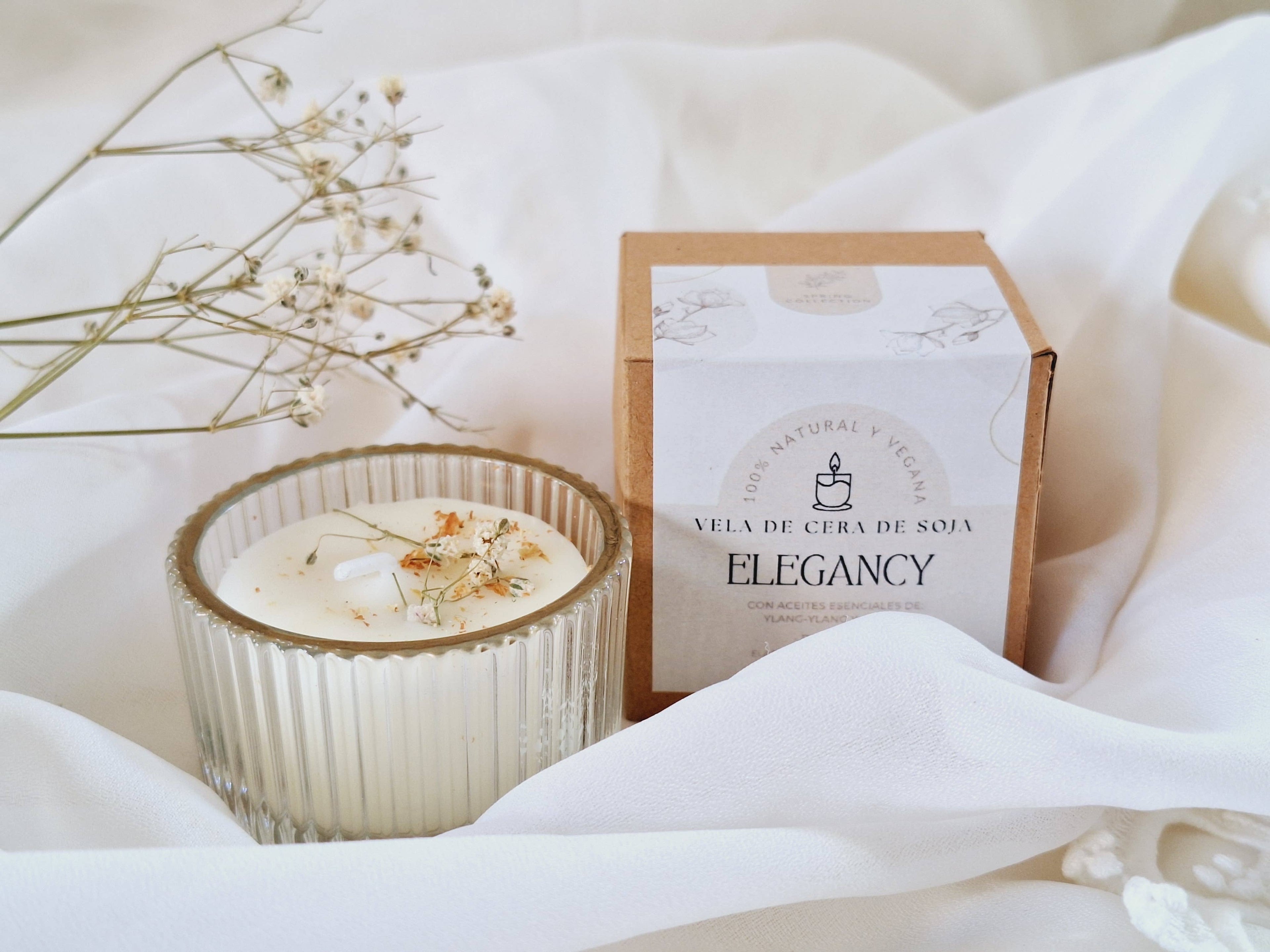 Soy candle in glass jar (mini) ylang-ylang and jasmine