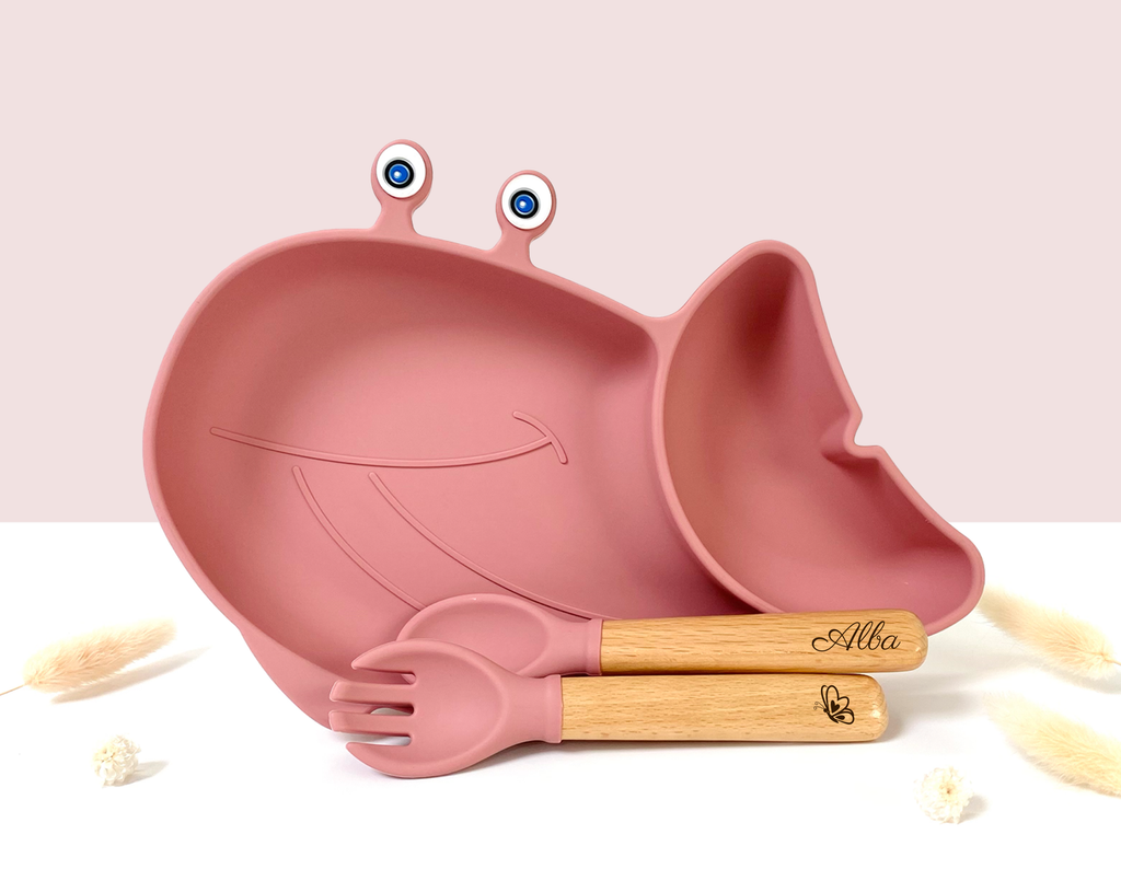 Whale shaped meal + cutlery set for children