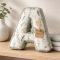 Floral Letter Pillow (Pattern – eucalyptus style)